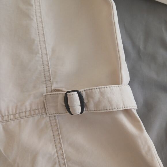 Eddie Bauer Women’s M Beige Safari Field Jacket Travex Patchwork Elbow Utility - Picture 6 of 14